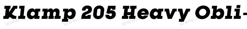 Klamp 205 Heavy Obli字体转换